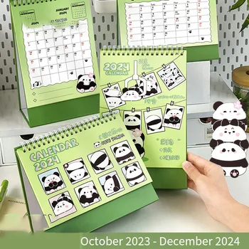 Настольный календарь для творчества с милым мультфильмом 2024, Календарь с пандой, красивая памятка