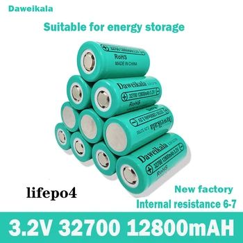 Новая батарея lifepo4 емкостью 32650 12800 мАч 3,2 В Профессиональная литий железофосфатная аккумуляторная батарея с плоской головкой, внутреннее сопротивление ниже 7