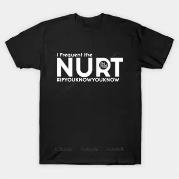 Новая модная брендовая футболка, хлопковая футболка I Frequent The Nurt, мужской черный топ оверсайз с коротким рукавом, повседневная футболка унисекс