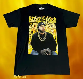 Новая мужская винтажная футболка 1991 года Boyz in the Hood L.A. Ice Cube Flames Gold