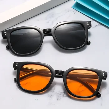 Новые солнцезащитные очки Солнцезащитные очки в большой оправе Модные солнцезащитные очки в маленькой оправе с защитой от солнца Tide, вертикальные двухточечные многоцветные солнцезащитные очки