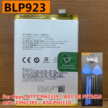 Новый Оригинальный Аккумулятор для телефона 5000 мАч BLP923 Для Oppo A77 CPH2339/A97 5G PFTM10/A57s CPH2385/A58 PHJ110 Сменные Батареи