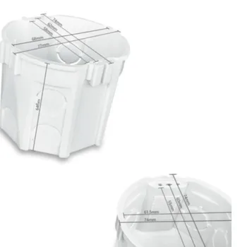 Новый высококачественный материал ПК Белая розетка выключателя стандарта ЕС с круглым основанием Кабельная коробка для настенных компонентов выключателя