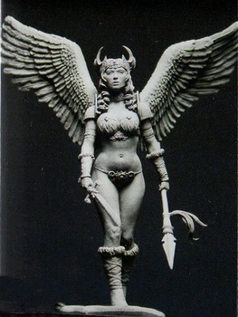 Новый комплект неокрашенной модели в разобранном виде 1/24 древней женщины-воина с крылом, фигурка из смолы