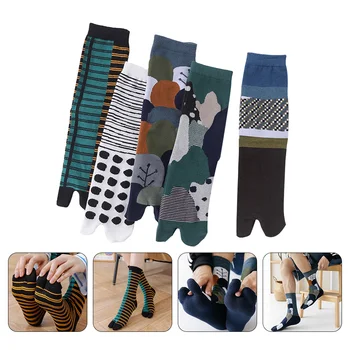 Носок, чулки в японском стиле, дышащие хлопчатобумажные носки, креативные нескользящие носки с двумя пальцами, термостойкие для женщин