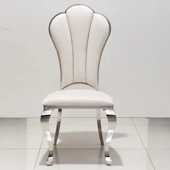 Обеденные стулья с Европейскими спинками, Роскошная мебель для гостиной, Изготовленное на заказ Кожаное кресло для приема гостей, Современный обеденный стул для ресторана U