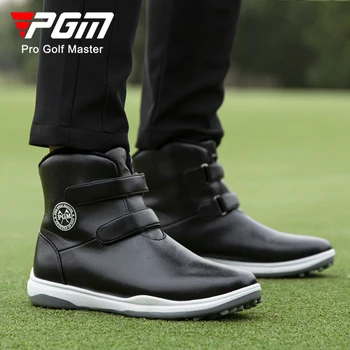 Обувь для гольфа Pgm, женские зимние водонепроницаемые ботинки, нескользящие кроссовки с шипами, женские бархатные теплые ботинки для гольфа, обувь для ходьбы по щиколотку