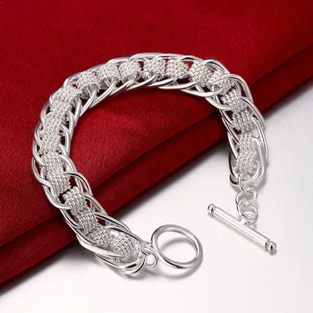 Оптовая продажа 2023 Новый высококачественный браслет из стерлингового серебра 925 пробы для женщин на свадьбу, модный подарок для вечеринки