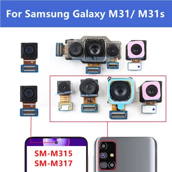 Оригинальный Маленький Передний Большой Задний Модуль Задней Основной Камеры Гибкий Кабель Для Samsung Galaxy M31 M31s SM-M315 M317 Сверхширокой Глубины Макросъемки