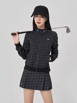 Осенне-зимнее женское пальто NETLS Golf, ветрозащитная ветровка, теплый и холодный комплект модных юбок с длинными рукавами и принтом