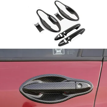 Отделка дверных ручек автомобиля снаружи из углеродного волокна для стайлинга автомобилей Чаша дверной ручки для Honda HRV HR-V Vezel 2014-2019 C287