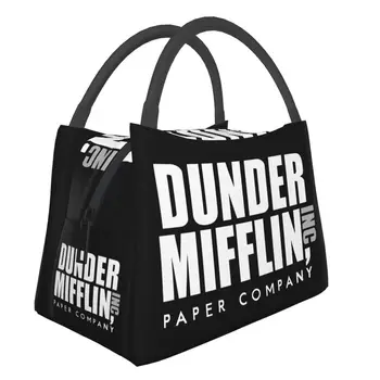 Офисное телешоу Dunder Mifflin Paper Company, сумка для ланча, женская сумка-холодильник, термоизолированный ланч-бокс для школы, работы, сумок для пикника