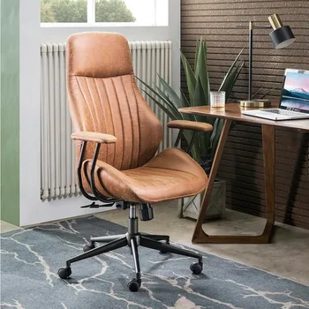 Офисный стул Домашний офисный письменный стул Современный компьютерный стул с высокой спинкой и поясничной поддержкой для руководителя