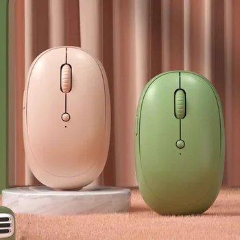 Перезаряжаемая игровая мышь 2.4G Беспроводная мышь с разрешением 1600 точек на дюйм Gamer Для портативного компьютера, бесшумная эргономичная розовая мышь Magic Mause
