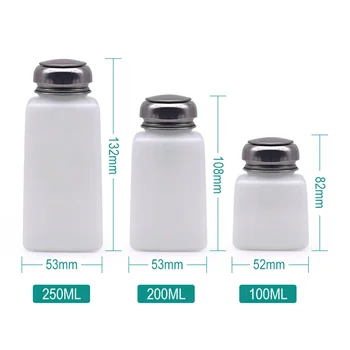 Пластиковый пустой насос-дозатор для пополнения жидкости Портативный Пресс для снятия лака Бутылка с дозатором спирта Контейнер для маникюра
