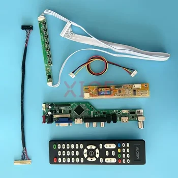 Плата контроллера драйвера ЖК-дисплея Подходит для HSD150PX16 HSD150PX17 1CCFL Тестовый комплект DIY TV Аналоговый Экран 1024*768 30 Pin LVDS VGA + HDMI + AV + USB + IR
