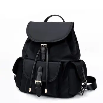 Повседневный Оксфордский женский рюкзак, черные водонепроницаемые нейлоновые школьные сумки для девочек-подростков, Модный дорожный рюкзак-тоут Mochila Q463