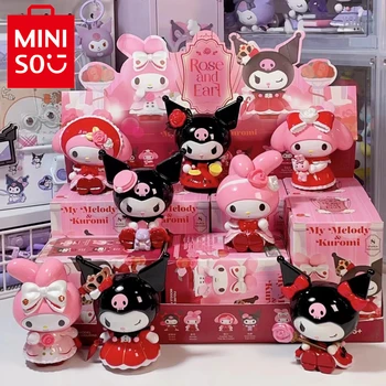 Подлинный MINISO Sanrio Kulomi My Melody Аниме, милые украшения для слепых, декоративная модель, коллекция кукол, игрушки для девочек, детские подарки