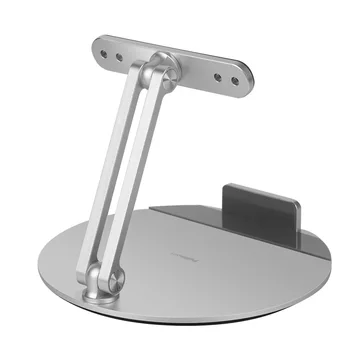Подставка для планшета, эргономичный стол для ноутбуков, металлический вращающийся держатель, совместимый с планшетным монитором компьютера с диагональю 10-17 дюймов