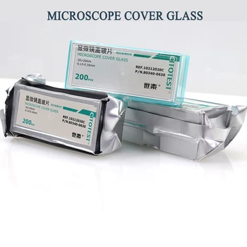 Покровное стекло микроскопа CITOTEST Ультра Прозрачное стекло для гистологии, цитологии, анализа мочи и ручной видеосъемки В микробиологии
