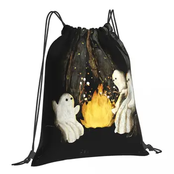 Портативные дорожные сумки на шнурках Marshmallows Stories Ghost, Рюкзаки для хранения спортивной обуви для верховой езды