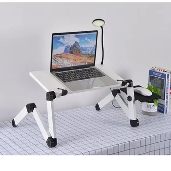 Портативный регулируемый складной компьютерный стол подставка для ноутбука кровать для телевизора подставка для ПК для ноутбука с ковриком для мыши охлаждающий вентилятор стол для ноутбука