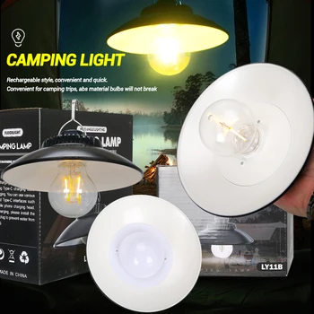 Портативный светодиодный фонарь для кемпинга, открытый Подвесной фонарь для палатки, USB Перезаряжаемый Водонепроницаемый Ночной Подвесной фонарь для кемпинга