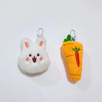 Прекрасный Плюшевый Брелок с Морковкой, Мультяшный Плюшевый Брелок с куклой-Кроликом, Милая Сумка, Подвеска, Украшения для рюкзака, Подарки