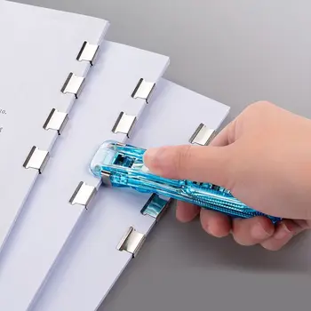 Принадлежности Нажимной зажим для степлера Нажимной зажим для удаления скрепок Машинка для стрижки бумаги со сменным зажимом для фиксации бумаги Зажим для скрепления бумаги