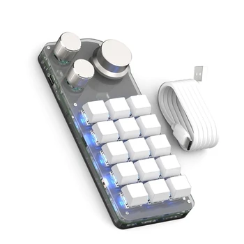 Программирующая Макро-Клавиатура YYDS с 15 Клавишами RGB Настраивает Клавиатуру USB, Совместимую с Bluetooth