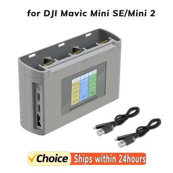 Продается Концентратор Двусторонней зарядки Mini 2 Для Зарядки Нескольких Аккумуляторов DJI Mavic Mini SE/Mini 2 с Цветным ЖК-Цифровым Дисплеем Зарядное Устройство