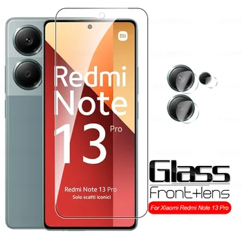 Протектор Экрана Объектива Камеры из Закаленного Стекла 2 К 1 Для Xiaomi Redmi Note 13 Pro Plus Защитное Стекло Redmy Note13 Pro + 4G 5G