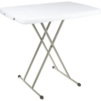 Регулируемый складной стол AEDILYS 30 дюймов - Белый настольный стол mesa