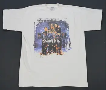 Редкая винтажная футболка POLYGRAM Hanson Snowed In 1997 с рождественским альбомом 90-х годов L
