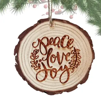 Рождественские украшения из дерева, натуральные и деревенские елочные украшения, рождественские украшения, долговечные и праздничные для камина