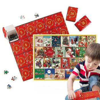 Рождественский Адвент-календарь, головоломка с обратным отсчетом 1000 кусочков, Рождественская игра-подарок для детей