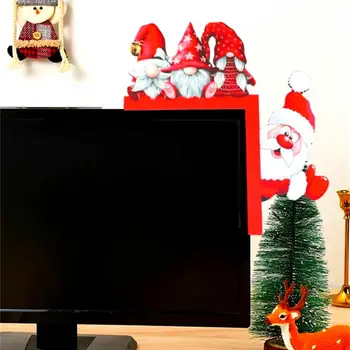 Рождественское украшение Дверной коробки Санта Клаус Деревянные рождественские украшения С Новым 2024 годом Отделка дверной коробки деревом Рождественский декор