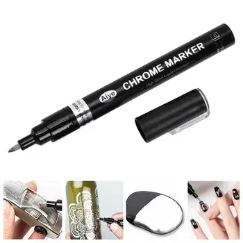 Ручка для хромированной краски Водонепроницаемая Ручка для жидкого хрома с защитой от выцветания, стойкие глянцевые металлические маркеры, ручка для зеркальной краски с защитой от ультрафиолета, Светоотражающая для