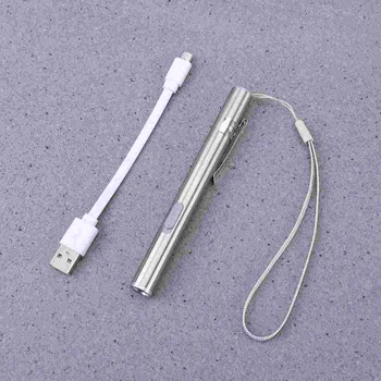 Ручка медсестры, USB перезаряжаемый светодиодный фонарик из нержавеющей стали для студентов-медиков, врачей