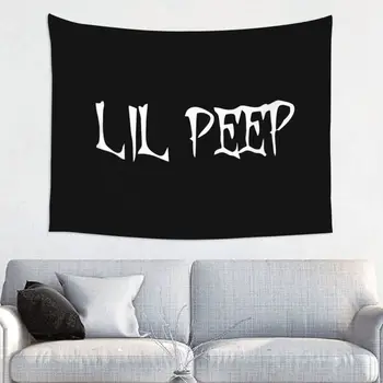 Рэпер Lil Peep Гобелен, висящий на стене, полиэстер в стиле хиппи, Гобеленовый коврик, одеяло, декор для общежития, 95x73 см