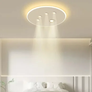 Светодиодные потолочные светильники Освещение спальни гостиной столовой Современные Круглые Светодиодные потолочные светильники для домашнего освещения Черно Белый светильник