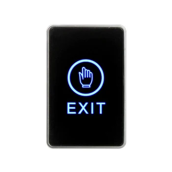 Сенсорная Кнопка выхода Кнопка Разблокировки двери Eixt Со Светодиодным индикатором для Домашней безопасности Защита Системы Контроля доступа Blcak