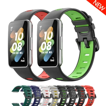 Силиконовый ремешок для Huawei Watch Band 7, Аксессуары, умный сменный браслет, браслет correa для Huawei Band 7, ремешок для часов