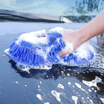 Синяя губка для автомойки из микрофибры Для ухода за мойкой, Щетка для мытья, Инструмент для чистки, Губка для чистки Автомойки, Автомобильные Аксессуары