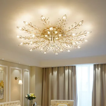 Современная хрустальная потолочная люстра Lustre для гостиной Спальни Кухни Внутреннего освещения Светодиодные светильники Освещение