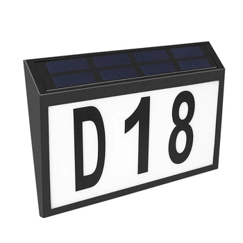 Солнечная Дверная Световая табличка с указанием адреса, Номерной знак, Солнечная Адресная табличка, Водонепроницаемый ABS + ПК со световой адресной табличкой