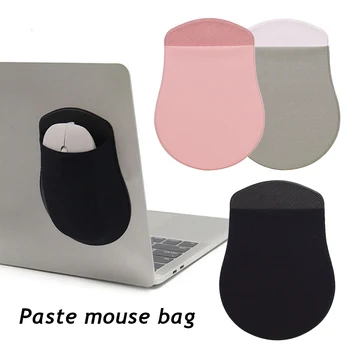 Сумка для хранения мыши Клейкая наклейка на держатель мыши Беспроводная сумка для хранения мыши Сумки для мелочей, совместимые с удобными ноутбуками