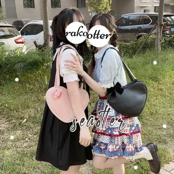 Сумка через плечо JK Lolita в японском стиле 2023, эстетичная милая сумка в форме сердца Sweet Love для женщин, универсальная сумка Kawaii