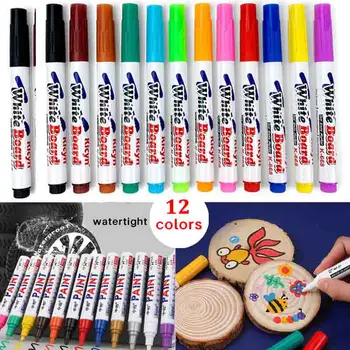 Тканевые маркеры, ручки, Перманентный волшебный маркер для рисования, тканевая ручка, 12 цветов, художественные маркеры для одежды, холщовые футболки, маркеры для рисования, ручки