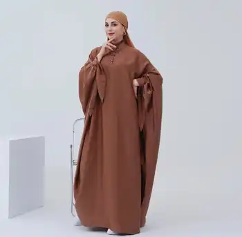 Ткань Nida в турецком стиле, Закрытая Макси-Абая Со Стильными рукавами, Новое Высококачественное Женское мусульманское Длинное платье, Исламская Одежда
